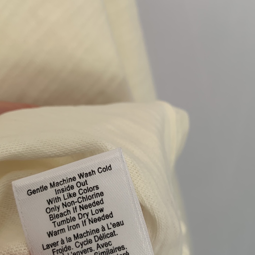 Nation LTD Ivory Gold Edwardian Snap Front Ruffle V-Neck Top Size L | - Picture 14 of 16
